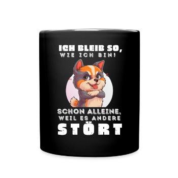Funny Tshirt Funny Humor Sarcasm Lazy Fun - Full Colour Mug - black - Front