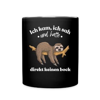 Funny Tshirt Funny Humor Sarcasm Lazy Fun - Full Colour Mug - black - Front