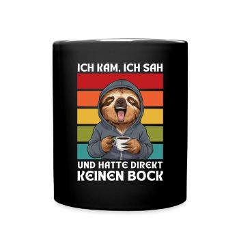 Funny Tshirt Funny Humor Sarcasm Lazy Fun - Full Colour Mug - black - Front