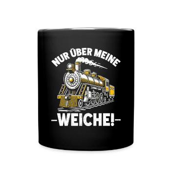 Trains de locomotives à vapeur de chemin de fer miniature - Mug uni - noir - Devant