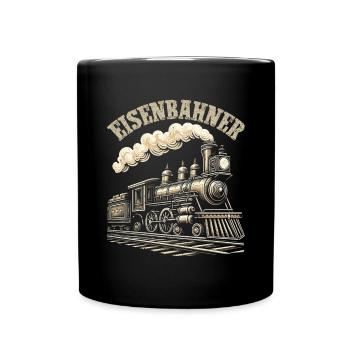 Trains de locomotives à vapeur de chemin de fer miniature - Mug uni - noir - Devant
