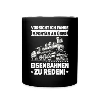 Trains de locomotives à vapeur de chemin de fer miniature - Mug uni - noir - Devant
