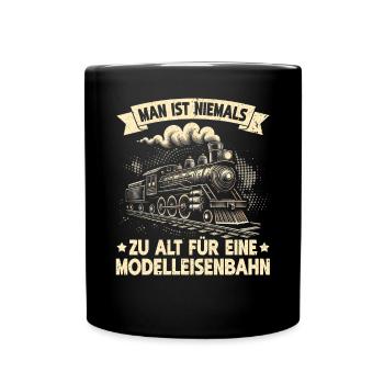 Trains de locomotives à vapeur de chemin de fer miniature - Mug uni - noir - Devant