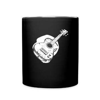 Ukulele Grafik - Tasse einfarbig - Schwarz - Vorne