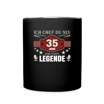 35 Jahre Jubiläum Chef - Tasse einfarbig - Schwarz - Vorne