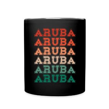 Aruba Caribbean Summer Ocean Beach Gift - Full Colour Mug - black - Front