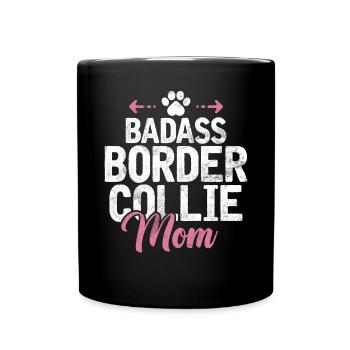 Border Collie Gifts - Tasse einfarbig - Schwarz - Vorne