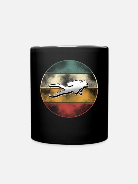 Taucher Tauchen - Tasse einfarbig - Schwarz