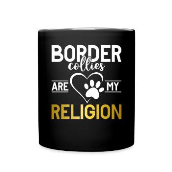Border Collie Gifts - Tasse einfarbig - Schwarz - Vorne
