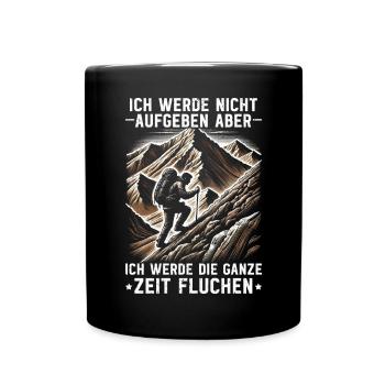 Berge Natur Bergsteigen Alpen Klettern Wandern - Tasse einfarbig - Schwarz - Vorne