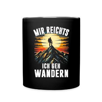 Berge Natur Bergsteigen Alpen Klettern Wandern - Tasse einfarbig - Schwarz - Vorne