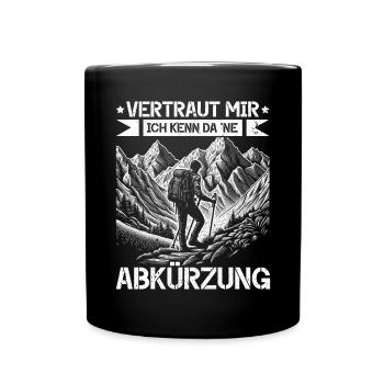 Berge Natur Bergsteigen Alpen Klettern Wandern - Tasse einfarbig - Schwarz - Vorne