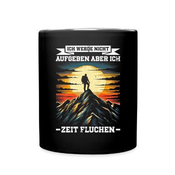 Berge Natur Bergsteigen Alpen Klettern Wandern - Tasse einfarbig - Schwarz - Vorne