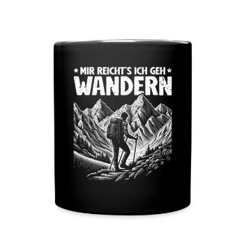 Berge Natur Bergsteigen Alpen Klettern Wandern - Tasse einfarbig - Schwarz - Vorne