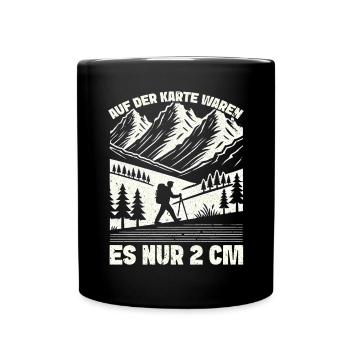 Berge Natur Bergsteigen Alpen Klettern Wandern - Tasse einfarbig - Schwarz - Vorne