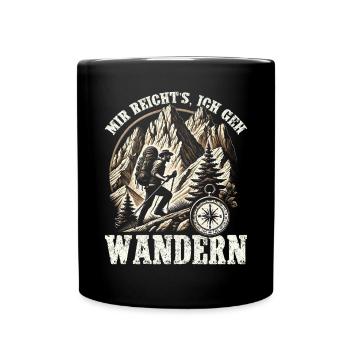 Berge Natur Bergsteigen Alpen Klettern Wandern - Tasse einfarbig - Schwarz - Vorne