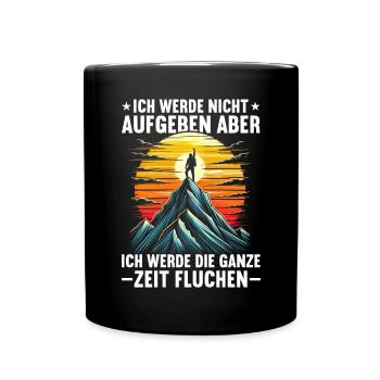 Berge Natur Bergsteigen Alpen Klettern Wandern - Tasse einfarbig - Schwarz - Vorne