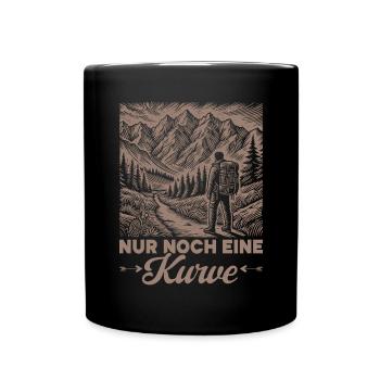Berge Natur Bergsteigen Alpen Klettern Wandern - Tasse einfarbig - Schwarz - Vorne