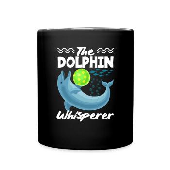 The Dolphin Whisperer with Ball - Full Colour Mug - black - Front