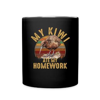 kiwi bird, new zealand - Tasse einfarbig - Schwarz - Vorne