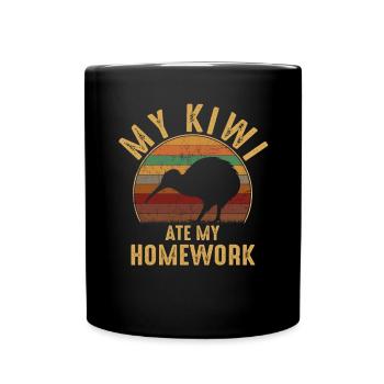 kiwi bird, new zealand - Tasse einfarbig - Schwarz - Vorne
