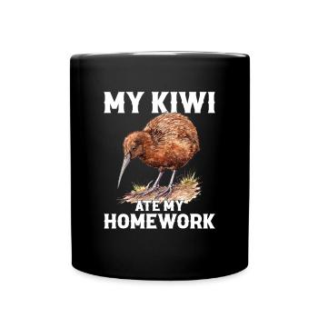 kiwi bird, new zealand - Tasse einfarbig - Schwarz - Vorne