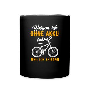 Bicycle Mountain Bike Road Bike E-Bike Cyclist - Full Colour Mug - black - Front