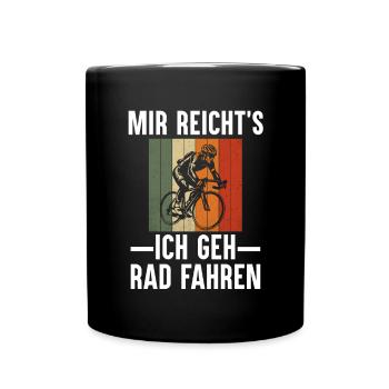 Bicycle Mountain Bike Road Bike E-Bike Cyclist - Full Colour Mug - black - Front