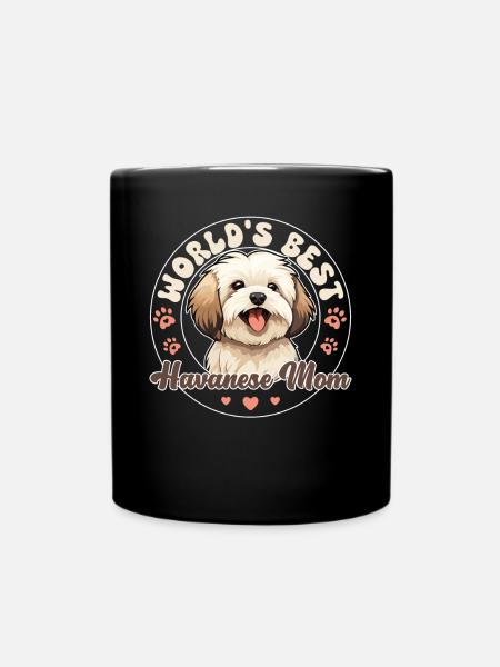 Chien Bichon Havanais Maman - Mug uni - noir