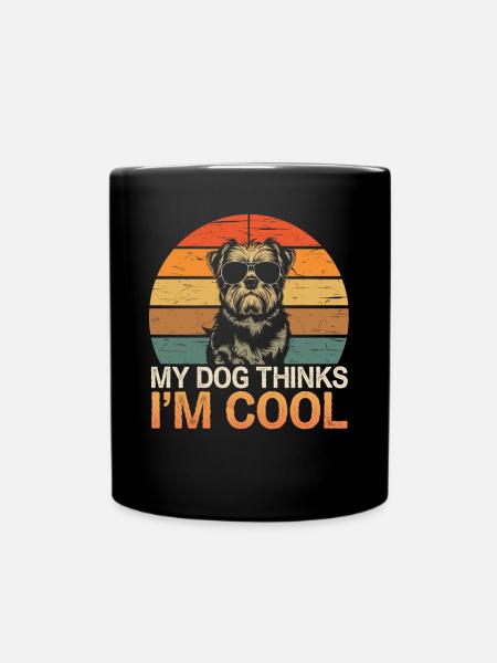 Shi Shitzu Mein Hund Denkt Das Ich Cool Bin - Tasse einfarbig - Schwarz