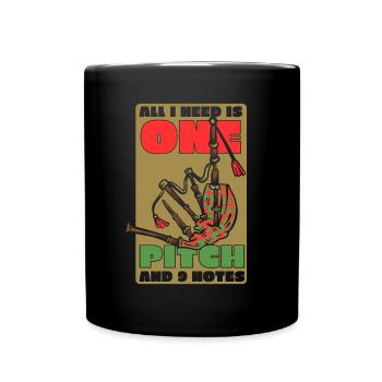 Tout ce dont j’ai besoin, c’est d’un ton et d’une sarbacane de 9 notes - Mug uni - noir - Devant