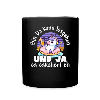 Rolig Tshirt Humor Firar Sarkasm Dricka Svensexa Fest - Enfärgad mugg - svart - Fram