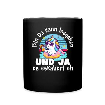 Rolig Tshirt Humor Firar Sarkasm Dricka Svensexa Fest - Enfärgad mugg - svart - Fram