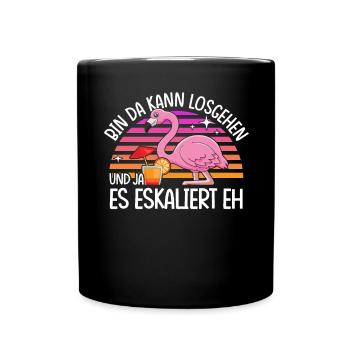 Rolig Tshirt Humor Firar Sarkasm Dricka Svensexa Fest - Enfärgad mugg - svart - Fram