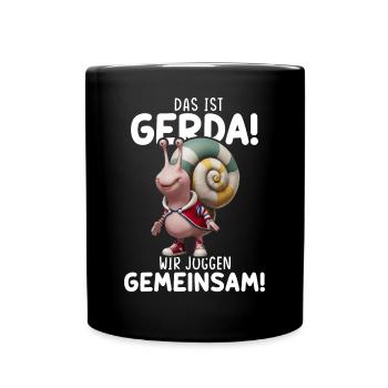 Funny Tshirt Humor Lazy Fun Sport Running Work - Full Colour Mug - black - Front