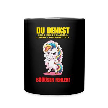 Licorne Tshirt Drôle Drôle Humour Femmes Mignon - Mug uni - noir - Devant