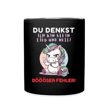 Licorne Tshirt Drôle Drôle Humour Femmes Mignon - Mug uni - noir - Devant
