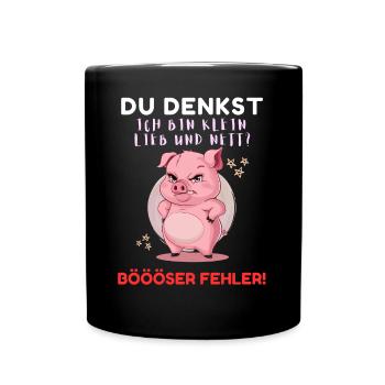 Pig Tshirt Funny Funny Humor Women Cute - Full Colour Mug - black - Front