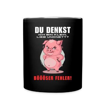 Pig Tshirt Funny Funny Humor Women Cute - Full Colour Mug - black - Front