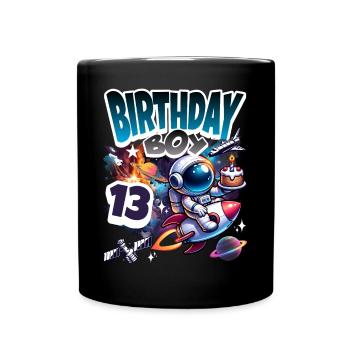 13e anniversaire de l’astronaute Espace - Mug uni - noir - Devant