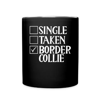 Border Collie Gifts - Tasse einfarbig - Schwarz - Vorne