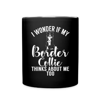 Border Collie Gifts - Full Colour Mug - black - Front