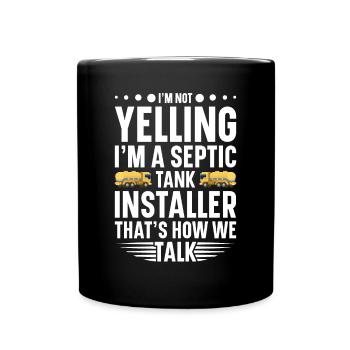 Technicien de fosse septique Installateur de système d’égout - Mug uni - noir - Devant