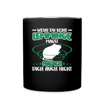 Lemming Don't Like Vole Lemming - Full Colour Mug - black - Front