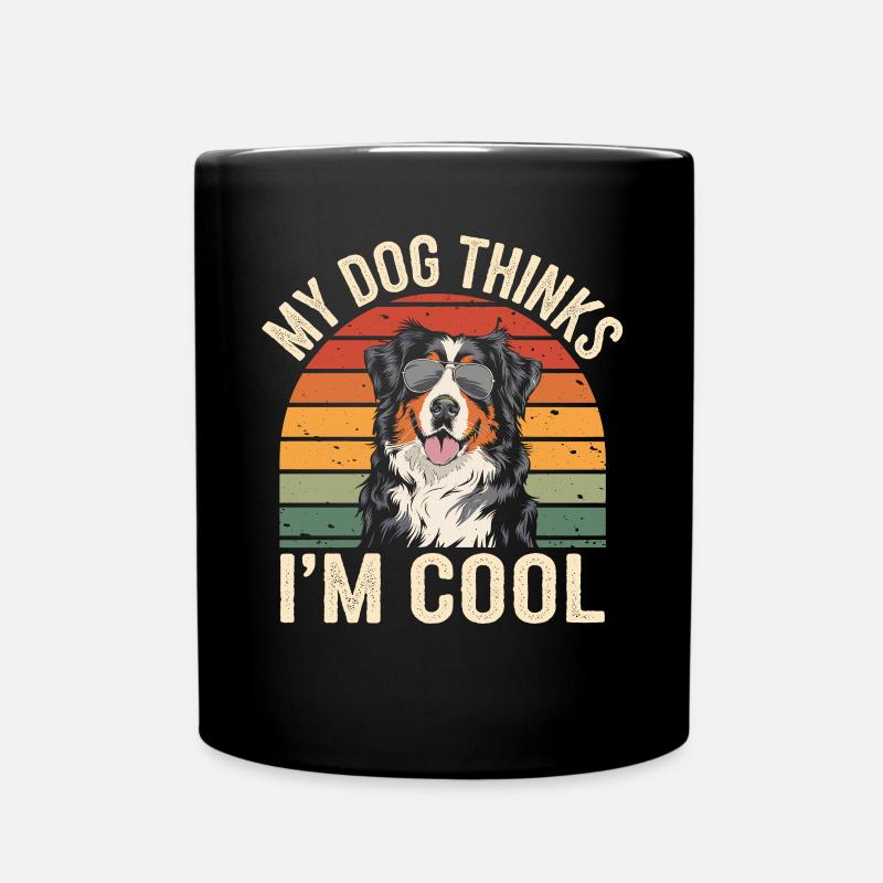 Bouvier bernois Mon chien pense que je suis cool - Mug uni - noir