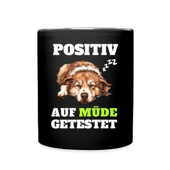 Lazy Tshirt Funny Funny Humor Sarcasm Tired - Full Colour Mug - black - Front