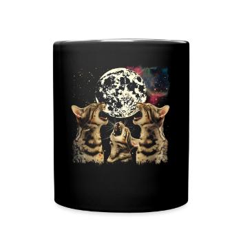 Bengalkatze Heulender Mond - Tasse einfarbig - Schwarz - Vorne