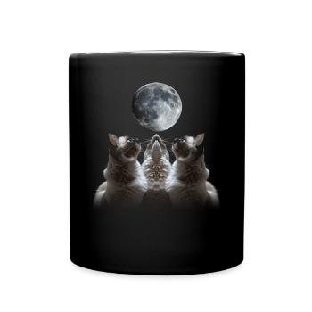 Birmakatze Heulender Mond - Tasse einfarbig - Schwarz - Vorne