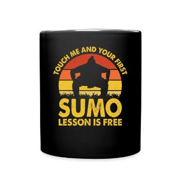 Touch me and your first Sumo lesson is free - Sumo - Full Colour Mug - black - Front