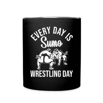Chaque jour est la journée de la lutte de sumo - Lutteur de sumo - Mug uni - noir - Devant